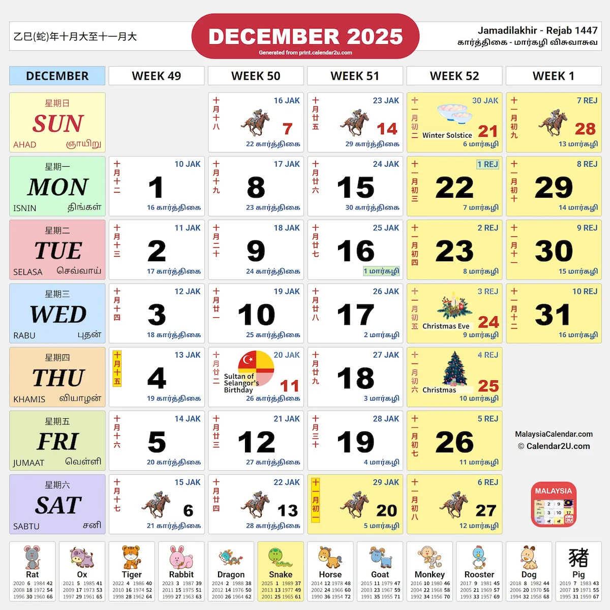 Malaysia Calendar Malaysia Public & School Holidays 2025